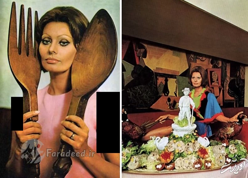 تصاویر/ سوفیا لورن در حال آشپزی!